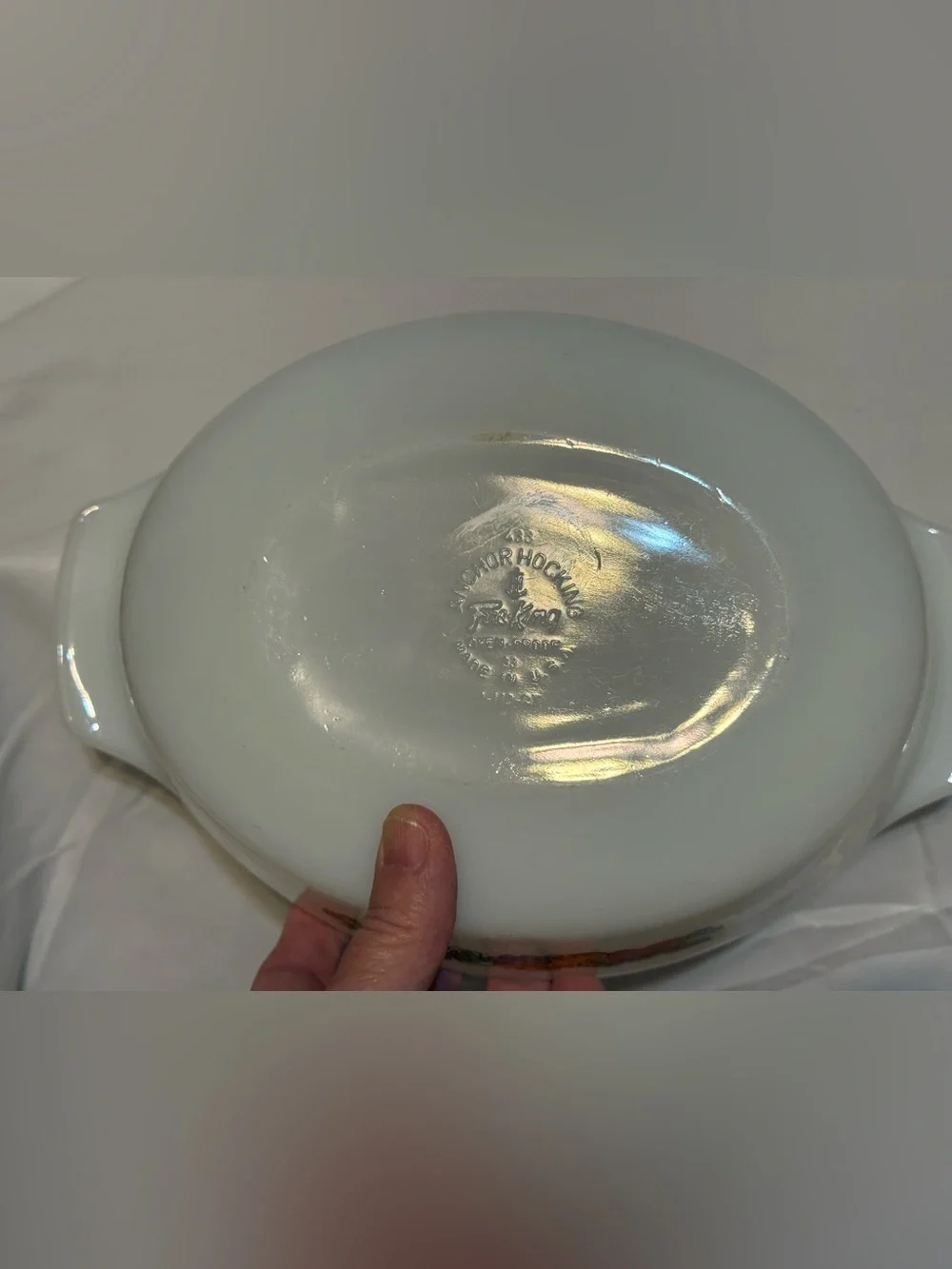 Fire King Natures Bounty Casserole Dish.
